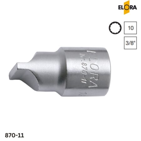 870-11 Series Elora: Đầu tuýp tua vít dẹt, vuông 3/8 inch