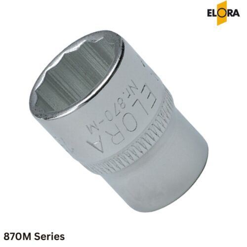 ELORA 870M Series Đầu tuýp hệ mét 12 cạnh, vuông 3/8 inch