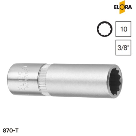 ELORA 870-T Đầu tuýp, socket 12 cạnh,10mm-22mm