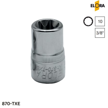 870-TXE Series Elora đầu tuýp sao 3/8 inch TORX 5-14
