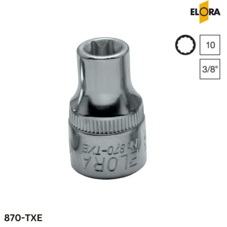 870-TXE Series Elora đầu tuýp sao 3/8 inch TORX 5-14