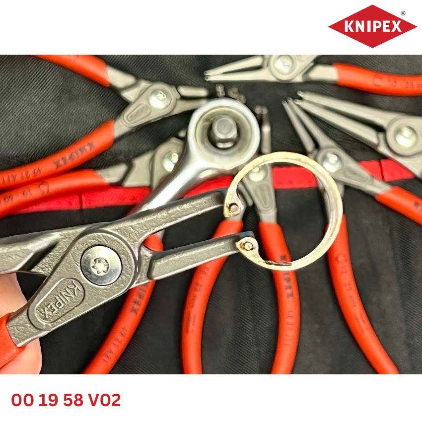 ứng dụng Knipex 00 19 58 V02 Bộ Kìm Mở Phe 8 Chiếc