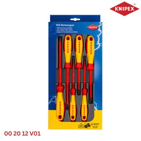 Knipex 00 20 12 V01 VDE Bộ Tua Vít 6 Chiếc Mũi Dẹp Slotted
