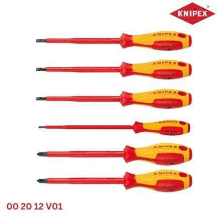 Knipex 00 20 12 V01 VDE Bộ Tua Vít 6 Chiếc Mũi Dẹp Slotted