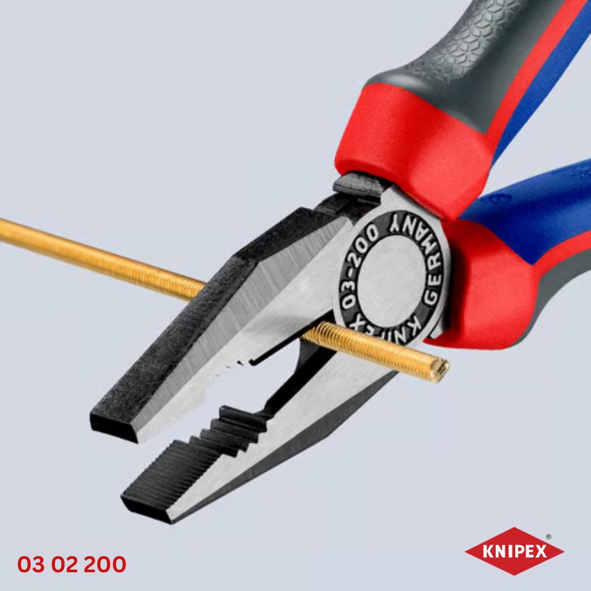 ứng dụng Kìm Knipex 03 02 200 Đa Năng Lưỡi 60HRC 200mm