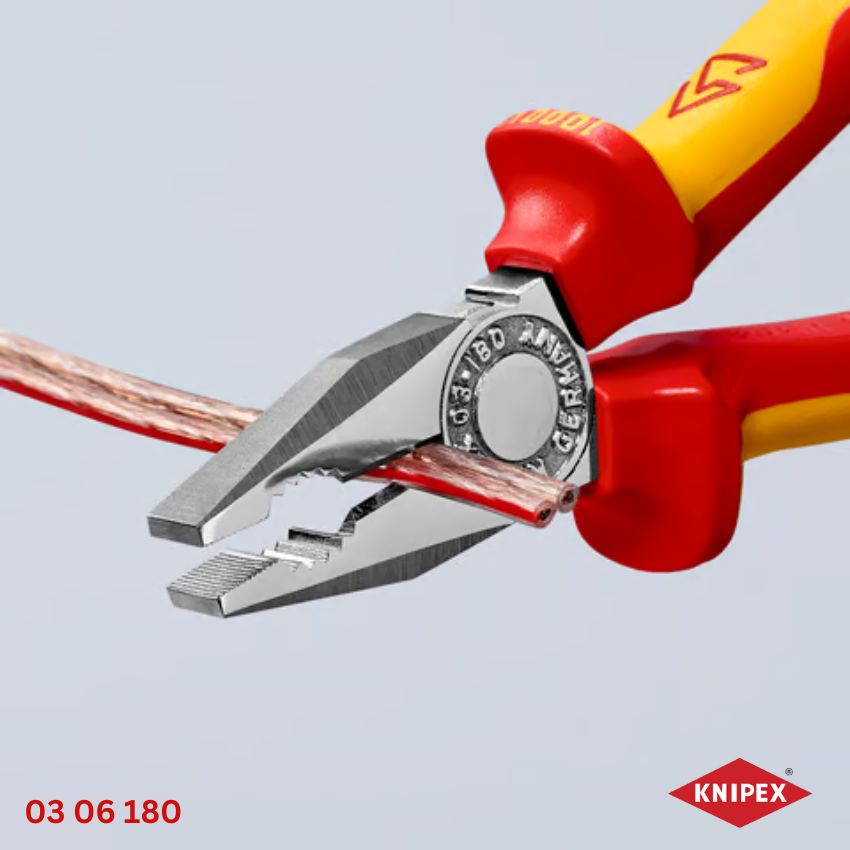 Knipex 03 06 180 Kềm Đa Năng Cách Điện 1000V 180mm