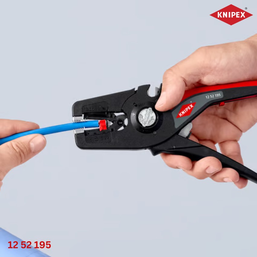 ứng dụng Kìm Tách Cáp Điện Knipex 12 52 195 PreciStrip16
