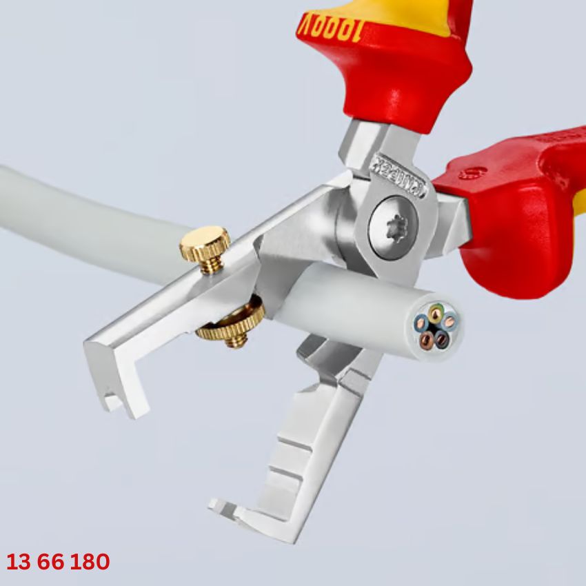 ứng dụng Knipex 13 66 180 Kìm Tuốt Dây Cáp Cách Điện StriX 180mm