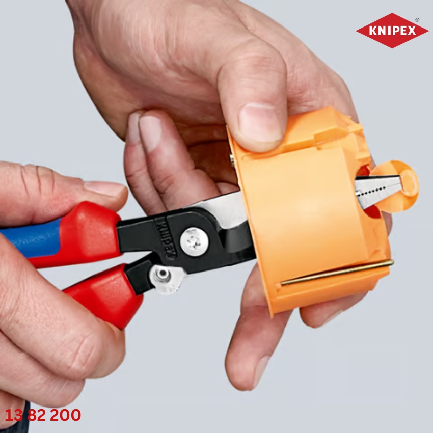 Knipex 13 82 200 ứng dụng Kìm tuốt dây điện 200mm