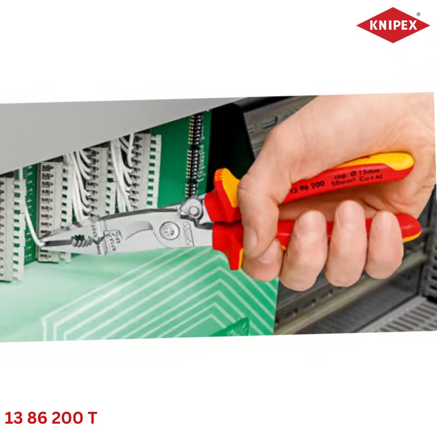 Knipex 13 96 200 T Kìm Lắp Điện 6 Chức Năng