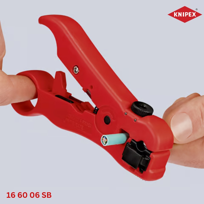 Knipex 16 60 06 SB Dụng Cụ Tuốt Dây Cho Cáp