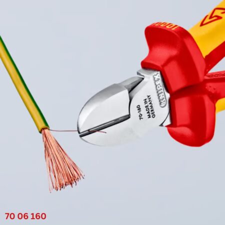 Kìm Cắt Mũi Nhọn 160 mm Cách điện VDE Knipex 70 06 160