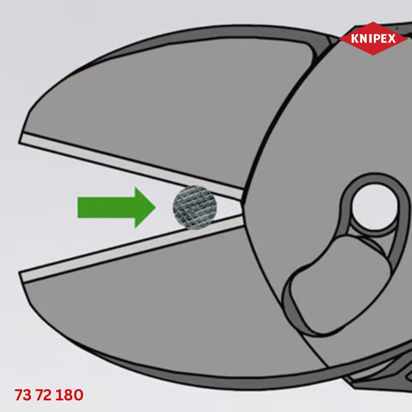 đặc tính kỹ thuật KNIPEX 73 72 180 – Kìm Cắt TwinForce® Hiệu Suất Cao