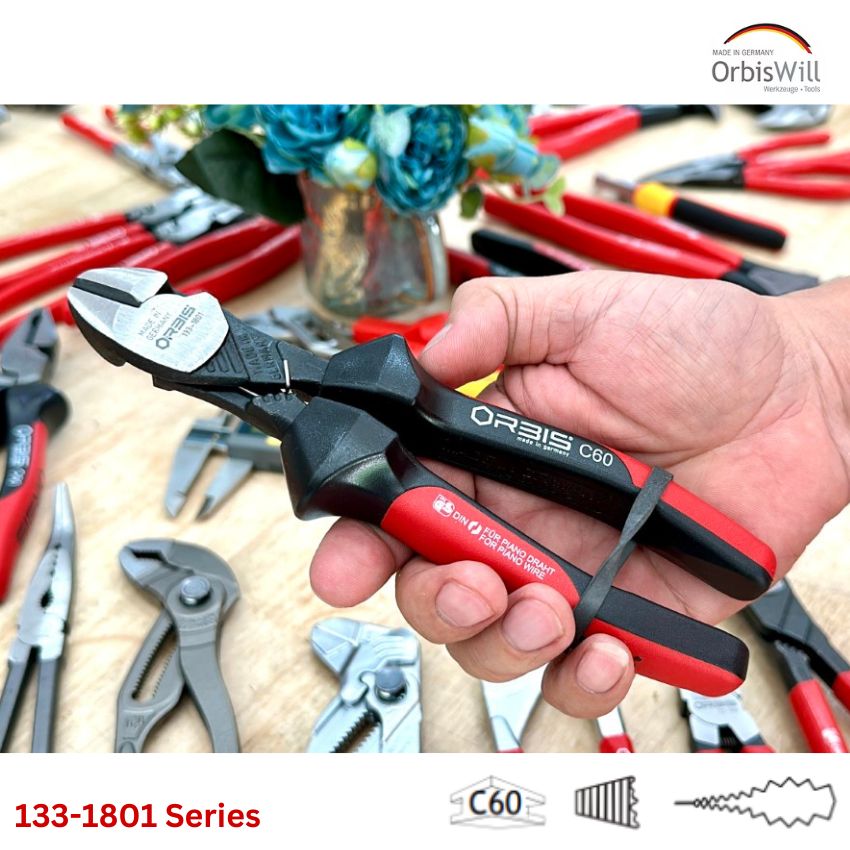 Kìm cắt cạnh, cắt dây piano Ø2.3mm ORBIS 133-1801