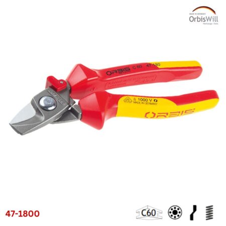 Kìm cắt cáp điện ngàm cong VDE Orbis 47-1800 Series