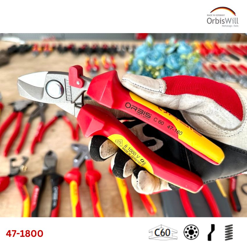 Kìm cắt cáp điện ngàm cong VDE Orbis 47-1800 Series