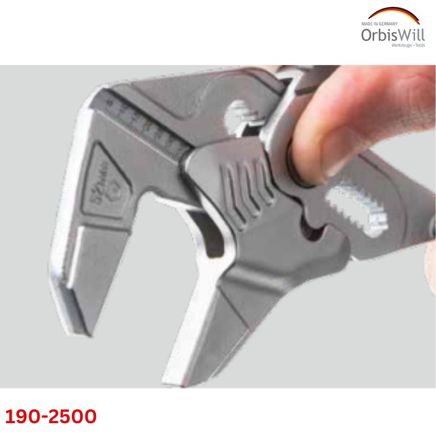 Kìm mỏ lết, nút nhấn chỉnh ngàm ORBIS 190-2500