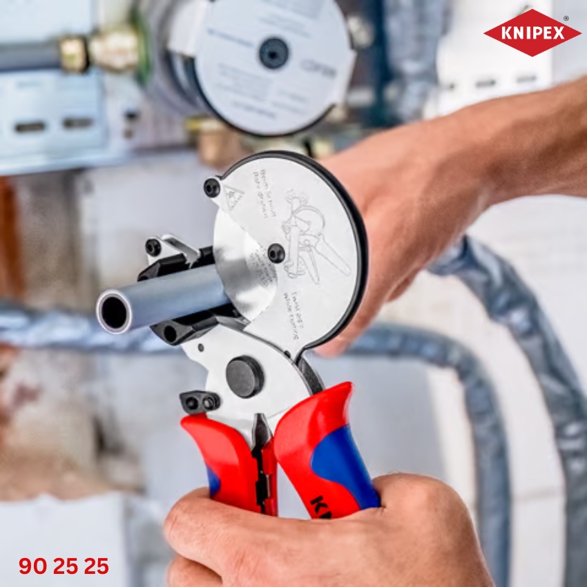 Knipex 90 25 25 ứng dụng Kìm Cắt Ống Nhựa Pipe Cutter