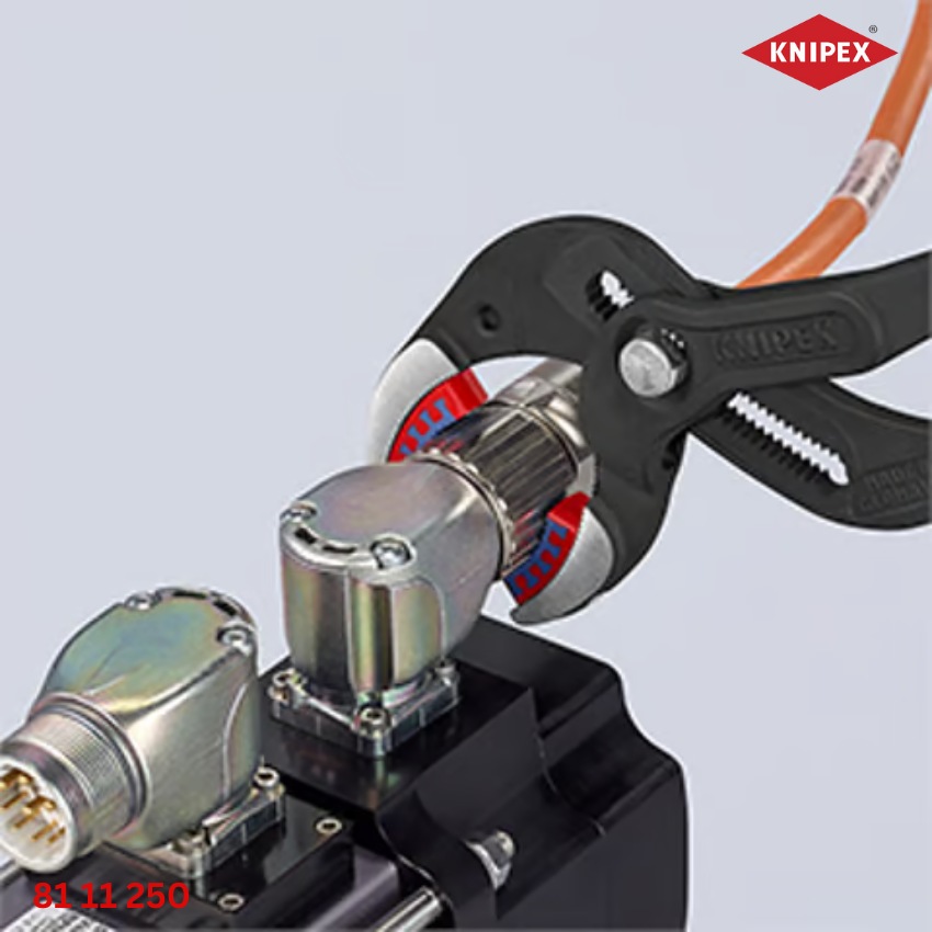 ứng dụng Knipex 81 11 250 Kìm Kẹp Ống Siphon Ngàm Nhựa