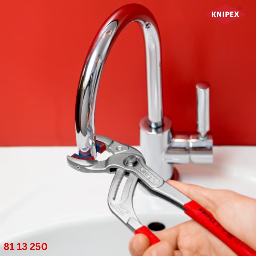 ứng dụng Knipex 81 13 250 Kìm Kẹp Ống Siphon Ngàm Nhựa