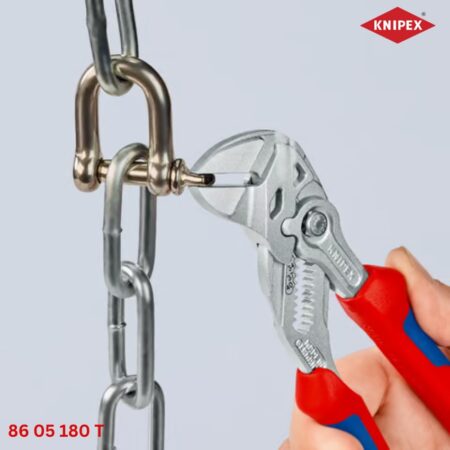 Knipex 86 05 180 T – Kìm Mỏ Lết Dài Có Móc Treo