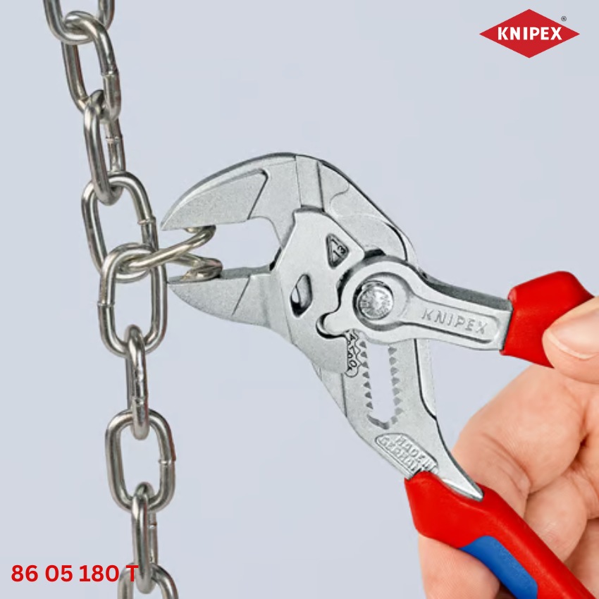 ứng dụng Knipex 86 05 180 T – Kìm Mỏ Lết Dài Có Móc Treo