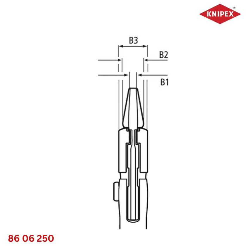 Knipex 86 06 250 – Kìm Mỏ Lết Dài 250mm, Cách Điện VDE