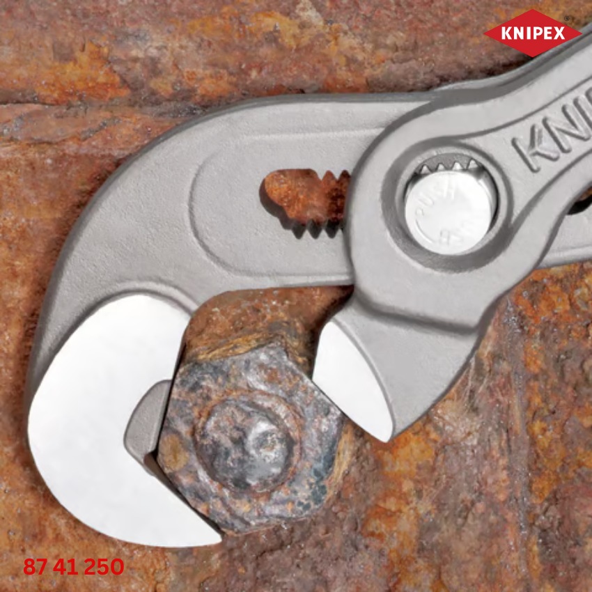 ứng duungj Knipex 87 41 250 Raptor – Kìm Mở Đai Ốc