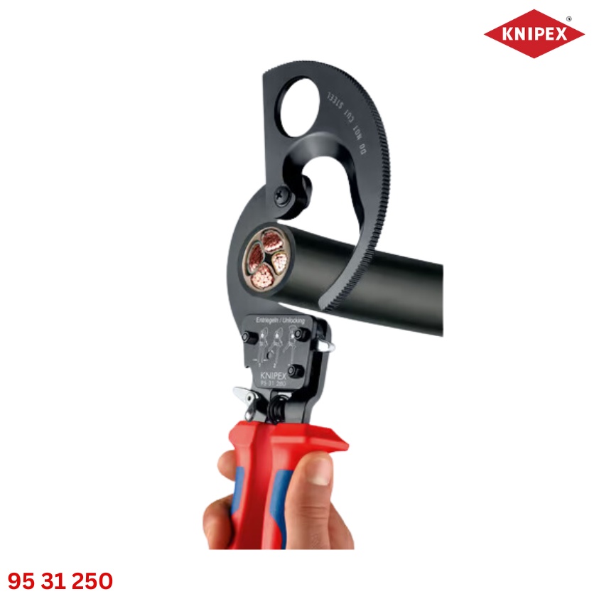 KNIPEX 95 31 250 – Kìm Cắt Cáp Đồng Nhôm