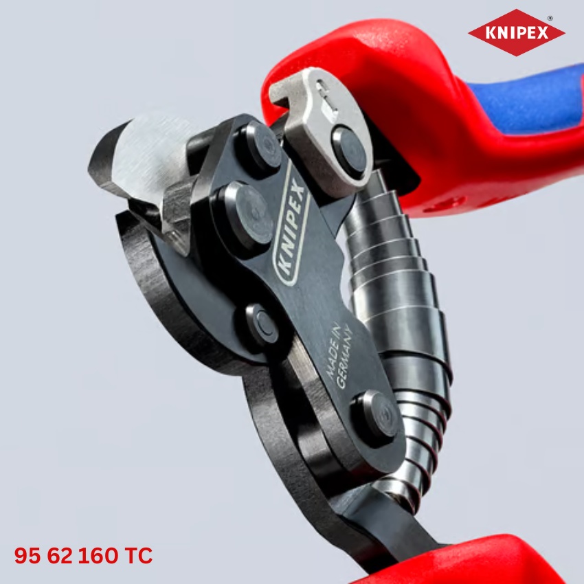 KNIPEX 95 62 160 TC – Kìm Cắt Cáp Thép Bện Wire Rope
