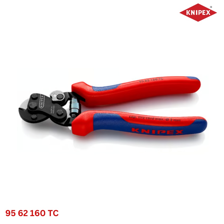 KNIPEX 95 62 160 TC – Kìm Cắt Cáp Thép Bện Wire Rope
