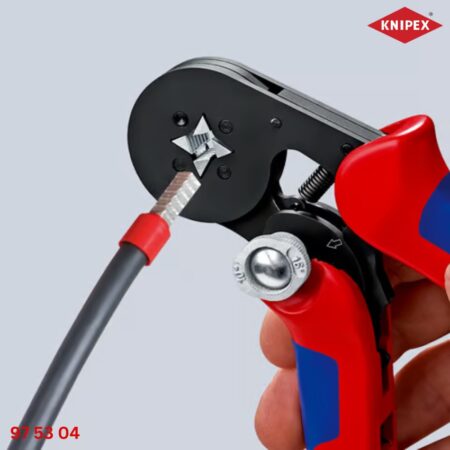 ứng dụng Knipex 97 53 04 Kìm bấm cos pin rỗng wine ferrules