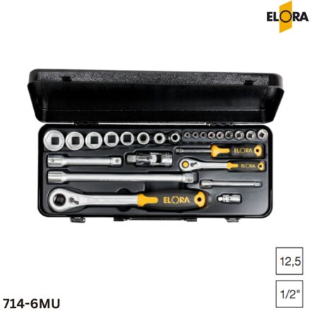 714-6MU Elora: Bộ tuýp 25 chi tiết hệ mét