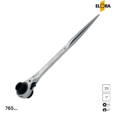 ELORA 765 Cờ lê đuôi chuột tuýp đôi loại ngắn 12 cạnh