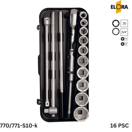 770/771-S10 K Elora Bộ tuýp chi tiết 3/4 inch