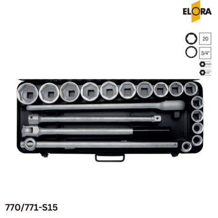 770/771-S15 Elora: Bộ tuýp 20-21 chi tiết 3/4 inch