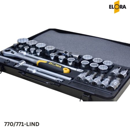 ELORA 770/771-LIND Bộ tuýp 19 chi tiết, vuông 1/2