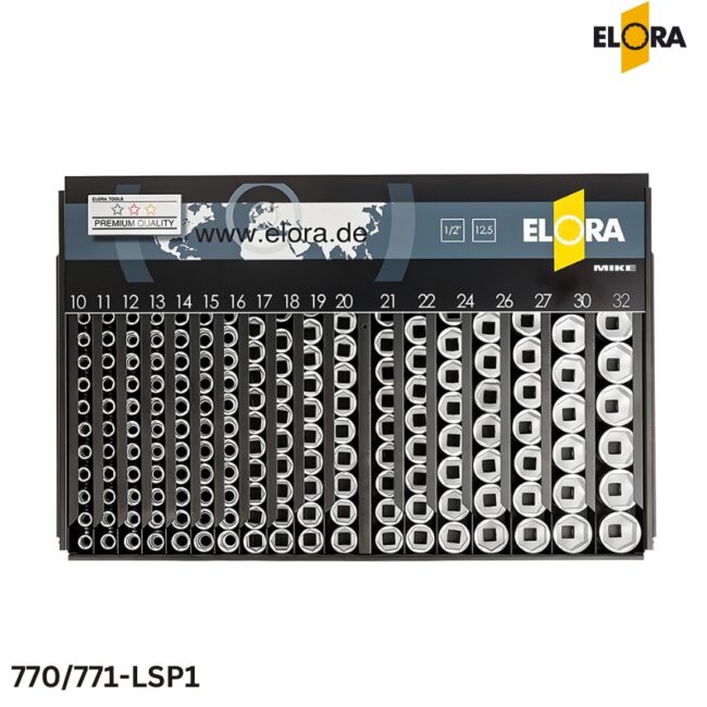 770/771-LSP1 Elora: Bộ tuýp hệ mét 208 chi tiết 1/2 inch