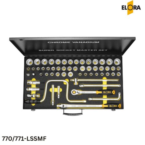 770/771-LSSMF ELORA Bộ tuýp đa năng hệ mét 57 chi tiết
