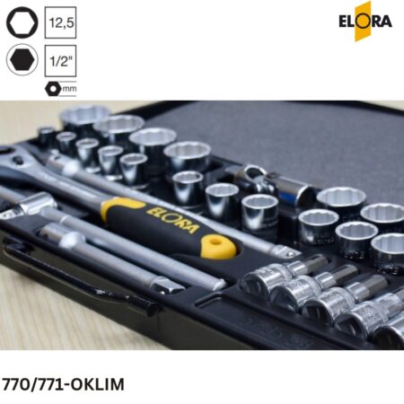 770/771-OKLIM Elora: Bộ tuýp đa năng hệ mét 30 chi tiết