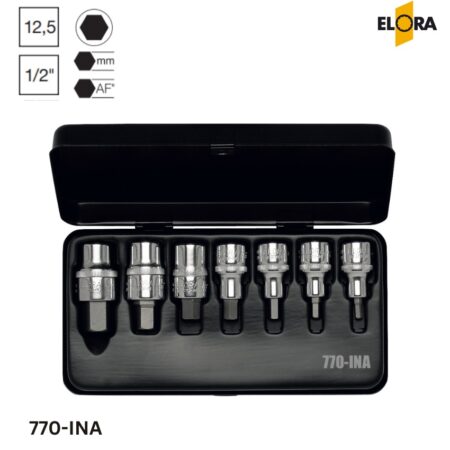 770-IN Elora - Bộ đầu tuýp vặn vít lục giác 1/2 inch
