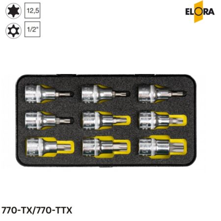 770-TX/770-TTX Elora - Bộ đầu tuýp vặn vít TORX 1/2 inch