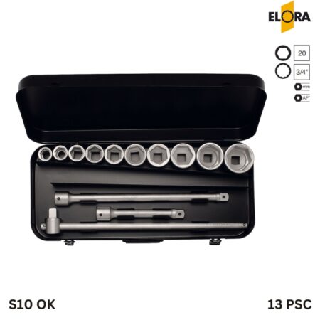 ELORA S10 OK Bộ tuýp 13 chi tiết 3/4 inch