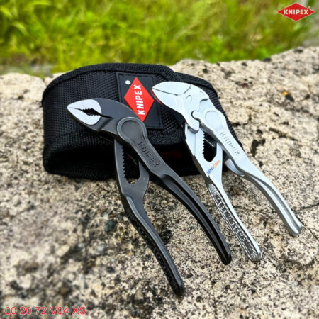Knipex 00 20 72 V04 XS: Bộ Kìm Mỏ quạ 2 cây mini size 100 mm
