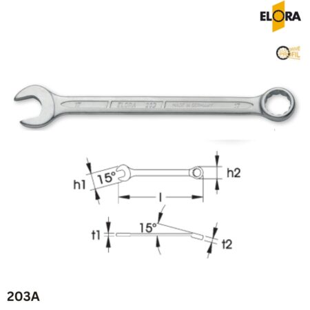 ELORA 203A Cờ lê vòng miệng, hệ mét