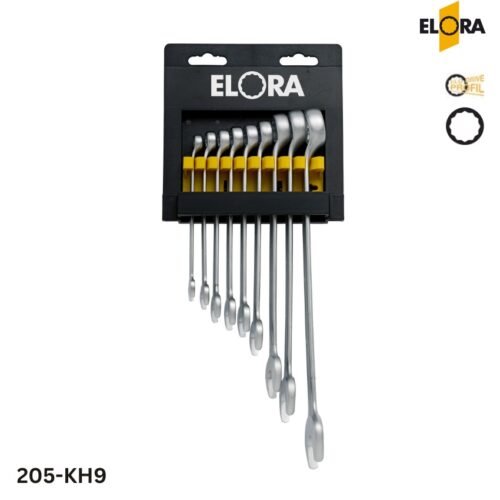 205-KH9 ELORA: Bộ Cờ Lê Vòng Miệng 9 Món