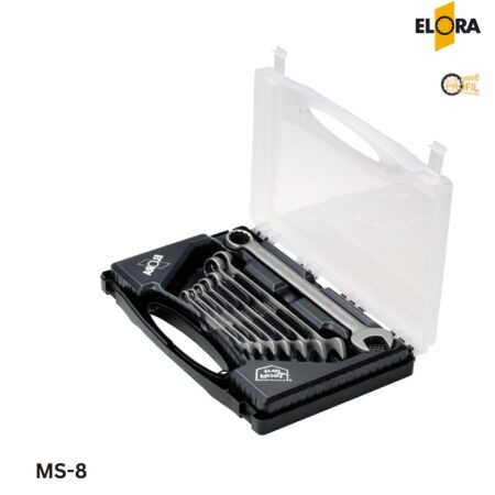 MS-8 ELORA: Bộ Cờ Lê Inox 8 Cây Vòng Miệng (8-22mm)