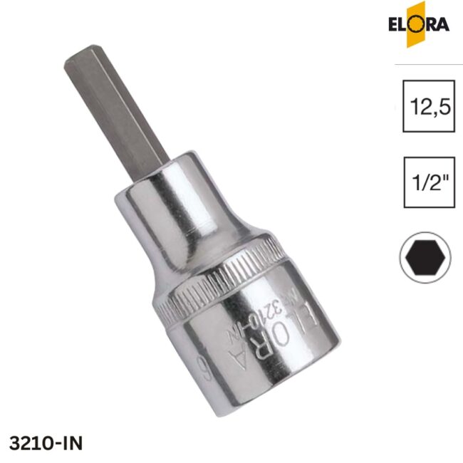 ELORA 3210-IN/INA Tuýp lục giác, vuông 1/2 inch