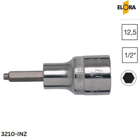 ELORA 3210-INZ đầu tuýp lục giác , 1/2 inch