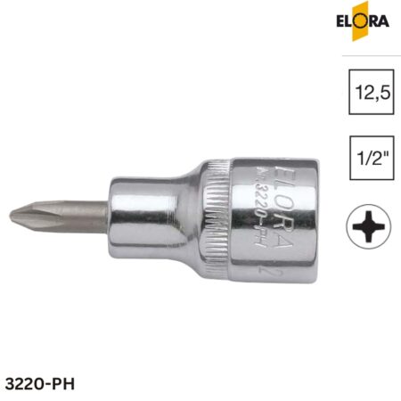 ELORA 3220-PH Tua vít 4 cạnh, đầu tuýp 1/2 inch